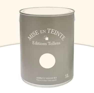 Peinture murs et boiseries Tollens Mise en teinte porcelaine mat velours 3L