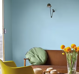 Peinture murs et boiseries Tollens Mise en teinte bleu rétro mat velours 3L