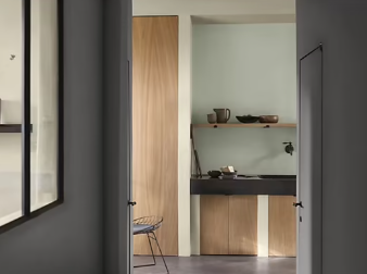 Peinture haute résistance Crème de couleur cuisine et bain Dulux Valentine vert douceur de l'aube satin 2L