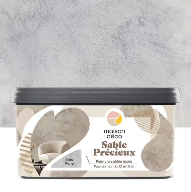 Peinture à effet décoratif Maison Déco Sable Précieux gris perle 2L