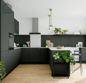 Peinture de rénovation GoodHome multi-supports brillant noir Liberty noir 2L