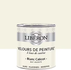 Peinture murs, plafonds et boiseries Velours de peinture blanc calicot Libéron 0,5L