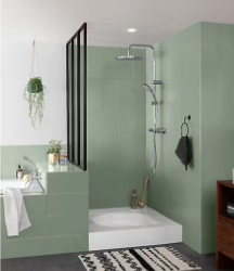 Testeur peinture de rénovation faïence et meuble de salle de bain V33 vert sauge satin 75ml