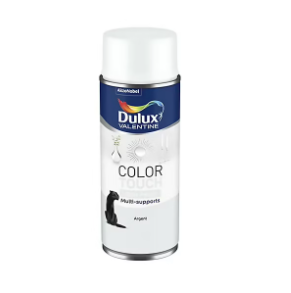Peinture aérosol Color Touch multi supports Dulux Valentine effet métal argent 400ml