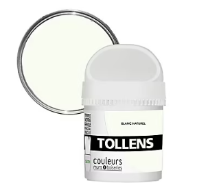 Testeur peinture murs et boiseries Tollens blanc naturel satin 50ml