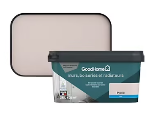 Peinture intérieure couleur murs, boiseries et radiateurs GoodHome mat kyoto rose 2.5L