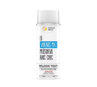 Peinture aérosol Relook tout Maison Déco vernis satin incolore transparent 400ml