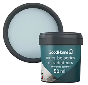 Testeur peinture résistante murs, boiseries et métal GoodHome bleu Toulon mat 50ml