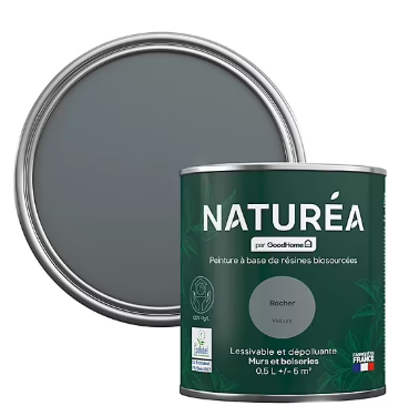 Peinture murs et boiseries Naturéa par GoodHome rocher velours 0.5L