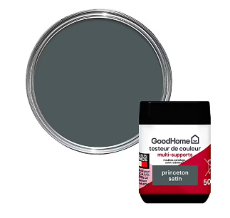 Peinture de rénovation GoodHome multi-supports satin gris Princeton 50ml