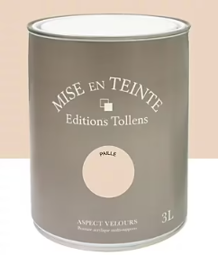 Peinture murs et boiseries Tollens Mise en teinte paille mat velours 3L