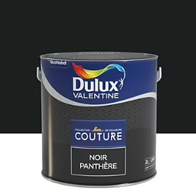Peinture murs et boiseries Couture de Dulux Valentine satin velours noir panthère 2L