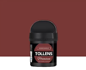 Testeur peinture Tollens premium murs, boiseries et radiateurs moderne bordeaux mat 50ml