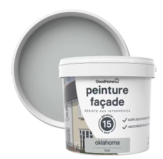 Peinture façade GoodHome Classique gris oklahoma lisse 5L