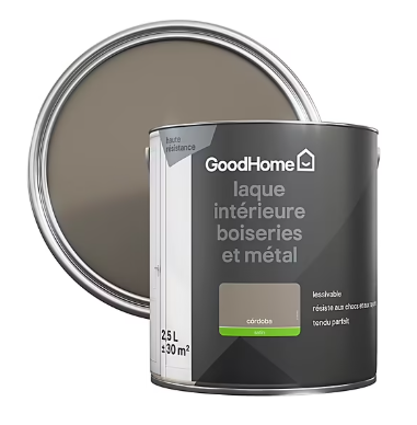 Peinture métal et bois GoodHome satin marron 2,5L