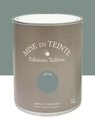 Peinture Tollens Mise en teinte murs, meubles et boiseries bleu abysse 3L