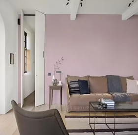 Peinture murs et boiseries Color Resist Dulux Valentine satin soupçon de rose 2,5L