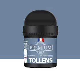 Peinture Tollens premium murs, boiseries et radiateurs bleu denim velours 50ml