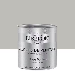 Peinture multisupport murs, plafonds et boiseries Velours de peinture gris pleurotte Libéron 0,5L