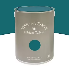 Peinture murs et boiseries Tollens Mise en teinte vert empire mat velours 3L