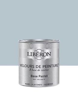 Peinture multisupport murs, plafonds et boiseries Velours de peinture bleu embruns Libéron 0,5L