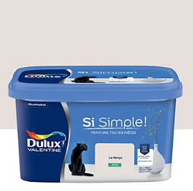 Peinture intérieure couleur Si Simple ! Dulux Valentine satin beige le beige 2.5L