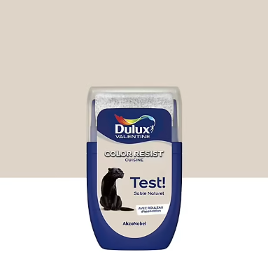 Testeur de peinture Color Resist cuisine Dulux Valentine mat sable naturel 30ml