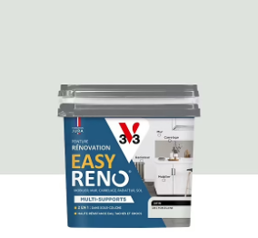 Peinture de rénovation multi-supports V33 Easy Reno gris porcelaine satin 0,75L