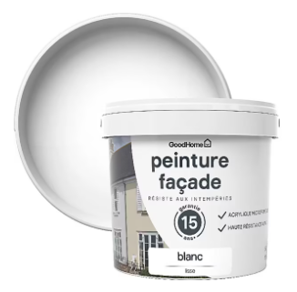 Peinture façade GoodHome Classique blanc éclatant lisse 5L