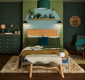 Peinture intérieure couleur murs, boiseries et radiateurs GoodHome mat ballina vert 750ml