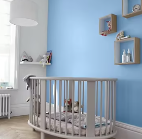 Peinture intérieure couleur murs, boiseries et radiateurs GoodHome satin fréjus bleu 2.5L