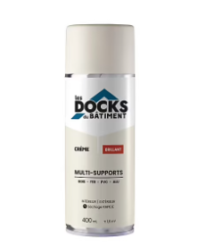 Peinture aérosol multi-supports Les Docks du bâtiment brillant crème beige 400ml