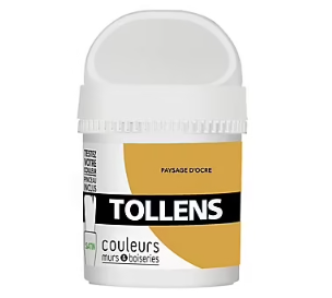 Testeur peinture murs et boiseries Tollens paysage d'ocre satin 50ml