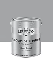 Peinture multisupport murs, plafonds et boiseries Velours de peinture gris jolie brise Libéron 2,5L