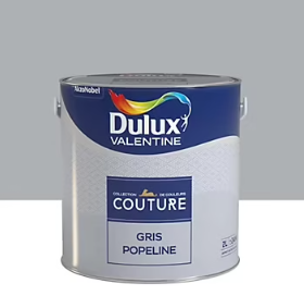 Peinture murs et boiseries Couture de Dulux Valentine satin velours gris popeline 2L