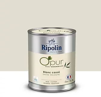 Peinture intérieure Ripolin O'Pur blanc cassé satin 0,5L