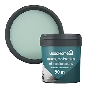 Testeur peinture résistante murs, boiseries et métal GoodHome vert Artane mat 50ml