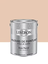 Peinture multisupport murs, plafonds et boiseries Velours de peinture rosé pomponette Libéron 2,5L