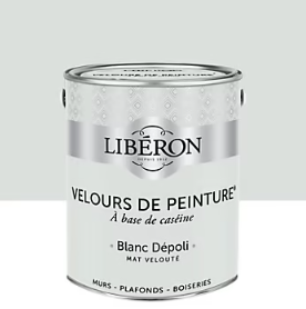 Peinture multisupport murs, plafonds et boiseries Velours de peinture gris blanc dépoli Libéron 2,5L