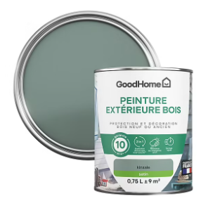 Peinture extérieure bois GoodHome Kinsale vert satin 0.75L