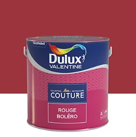Peinture murs et boiseries Couture de Dulux Valentine satin velours rouge boléro 2L