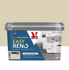 Peinture de rénovation multi-supports V33 Easy Reno beige praliné satin 2L