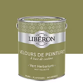 Peinture murs, plafonds et boiseries Velours de peinture vert herbarium Libéron 2,5L