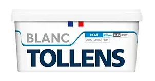 Peinture Tollens murs et plafonds mat blanc 2,5