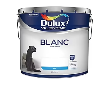 Peinture murs et plafonds phase aqueuse Dulux Valentine mat blanc 10L