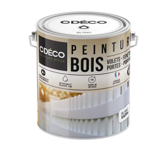Peinture extérieure bois C-Deco satin blanc 2,5L