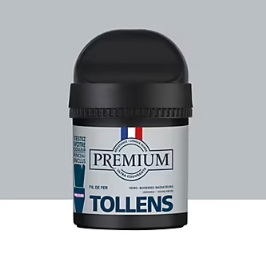 Peinture Tollens premium murs, boiseries et radiateurs gris fil de fer velours 50ml