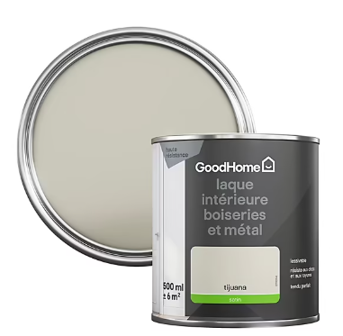 Peinture métal et bois GoodHome satin beige 500ml