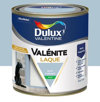 Laque acrylique Valénite Dulux Valentine bleu horizon satin 500ml