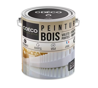 Peinture extérieure bois C-Deco satin noir 2,5L